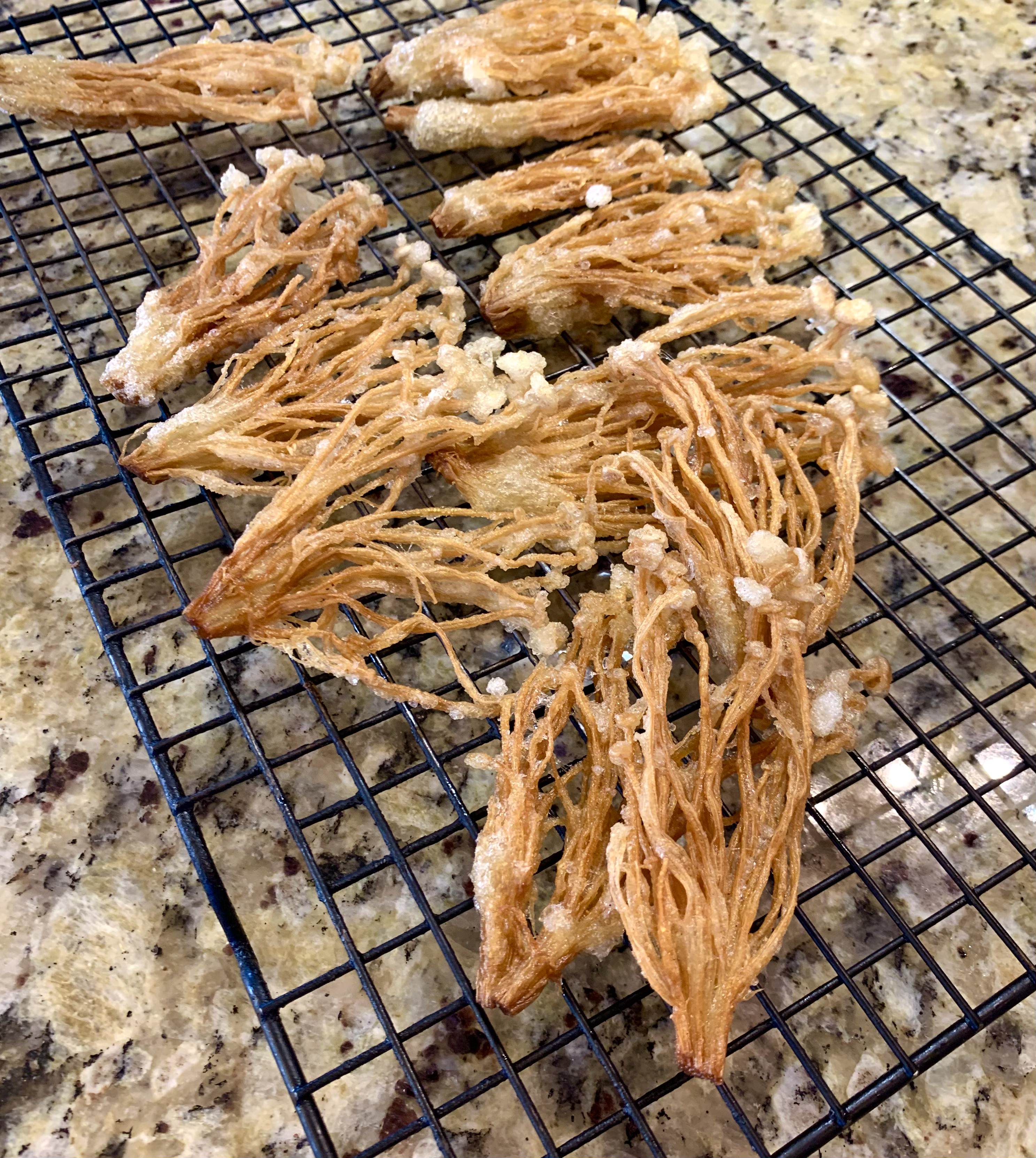 Fried Enoki Mushrooms Iankewks