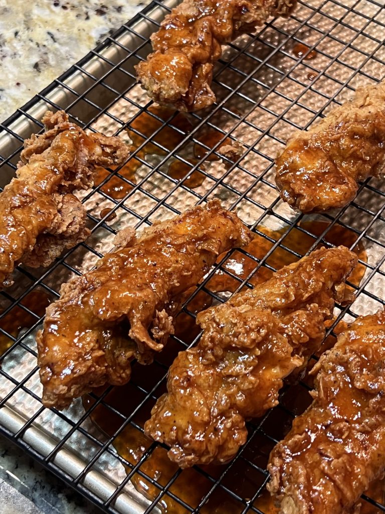 Honey-Sriracha Chicken Tenders (Sweet and Spicy) | Iankewks