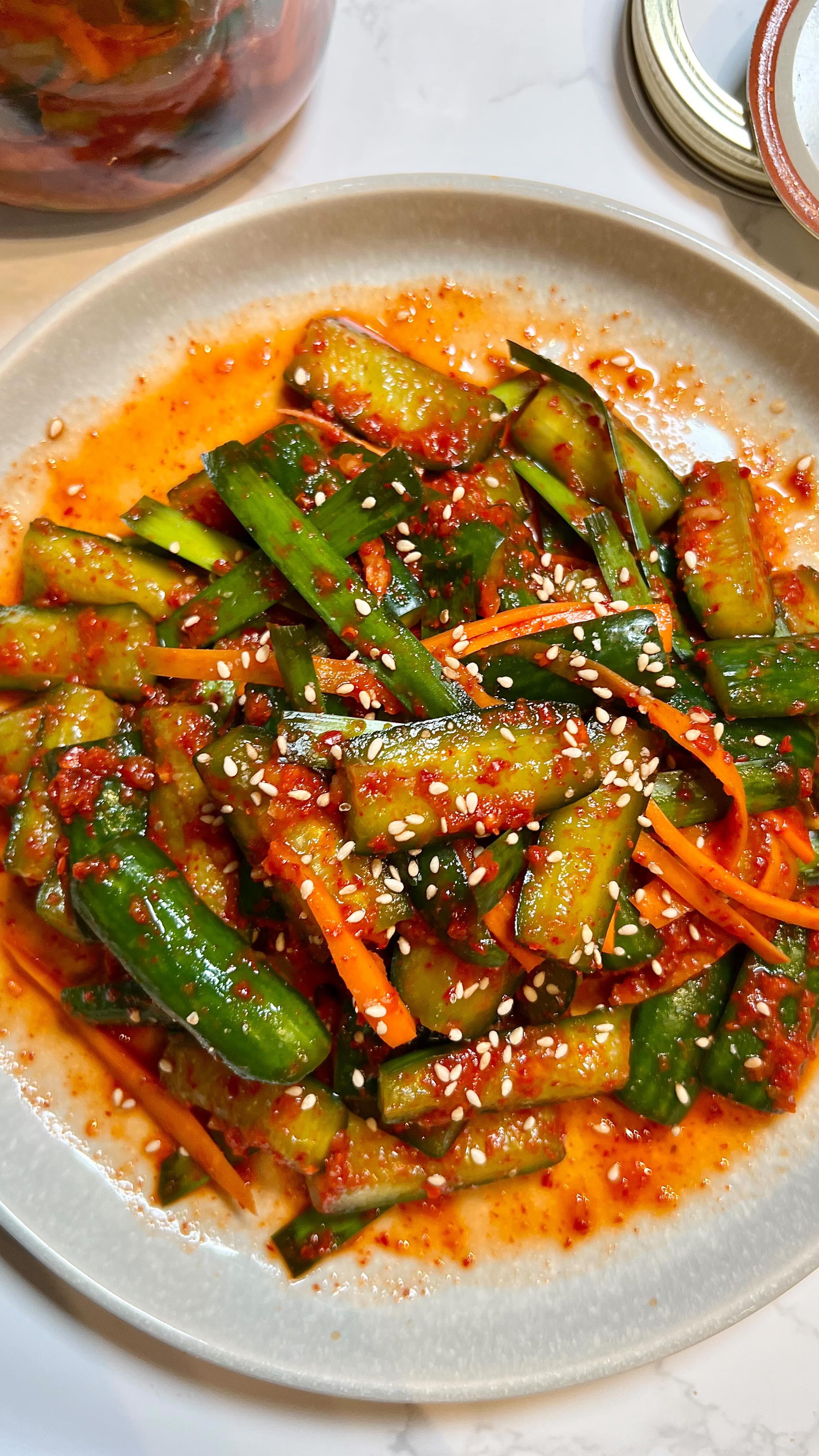 Cucumber Kimchi (Oi Kimchi) Iankewks